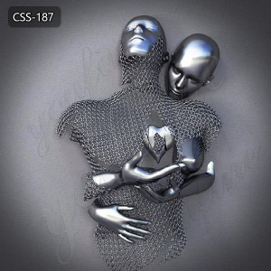 Modern Metal Art Love Design Stainless Steel Human Body Wall Sculpture for Sale CSS-187