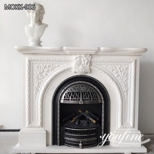 Hand Carved Natural Marble Fireplace Homer Decor Factory Supply MOKK-906