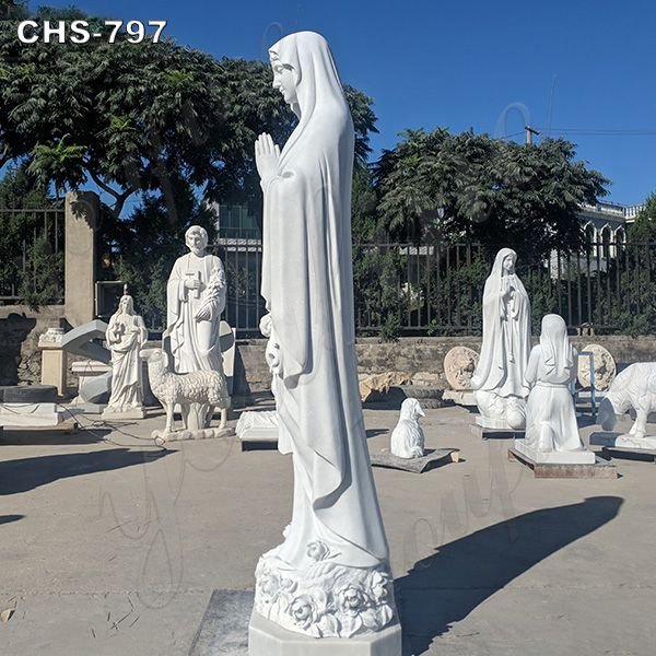 Outdoor Catholic Our Lady of Lourdes Marble Statue for Sale CHS797