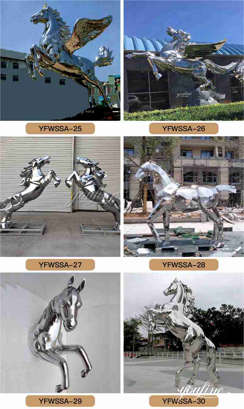 stainless steel horse sculpture- YouFine Sculpture