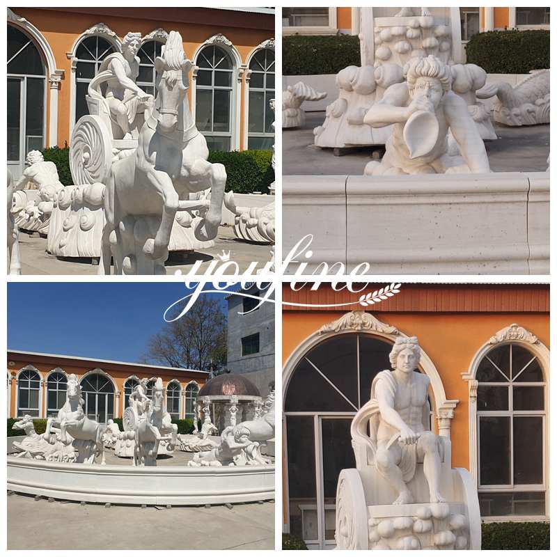 Hotel Square Exquisite Apollo Marble Fountain for sale