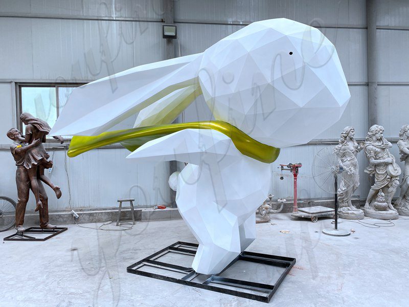 white rabbit sculpture-YouFine Sculpture (2)