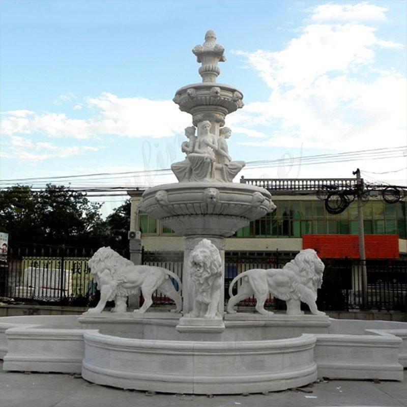 life-size-cheap-two-tiered-outdoor-garden-pure-white-marble-fountain-with-lion-and-figure-statue-for-sale1