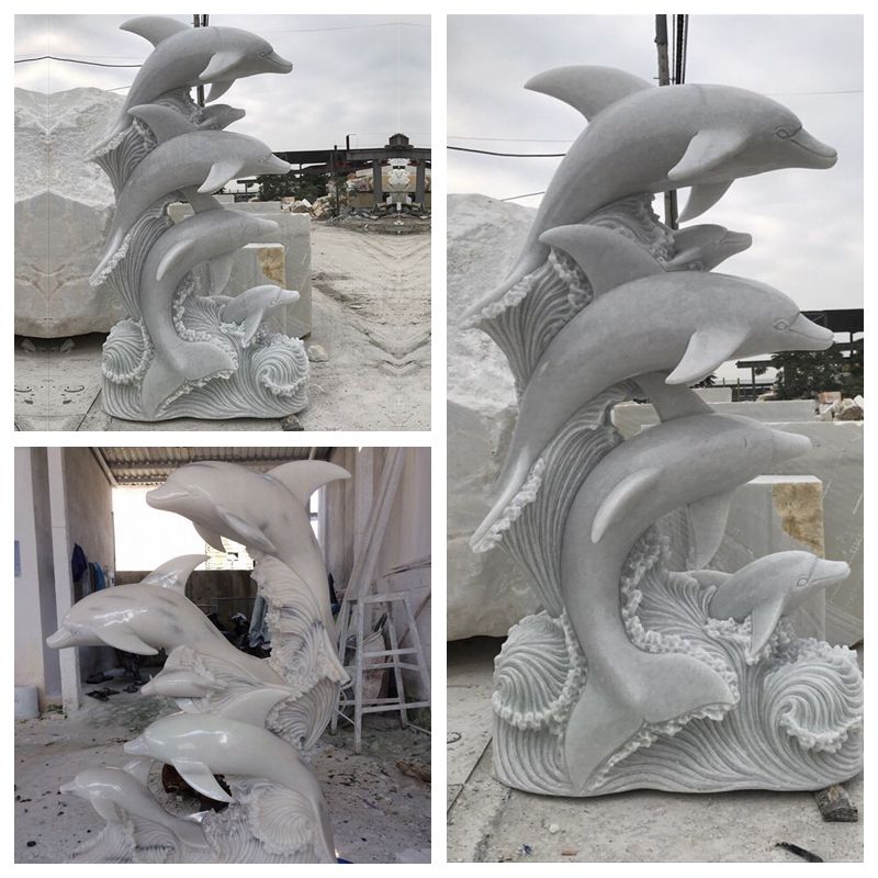 marble dolphin sculpture for sale