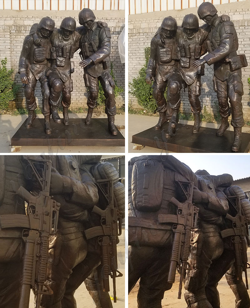 bronze-outdoor-solider-statues-military-Memorial-statue