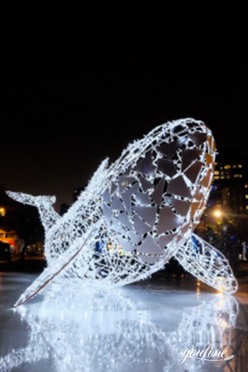 Metal Whale Sculpture- YouFine Sculpture (1)