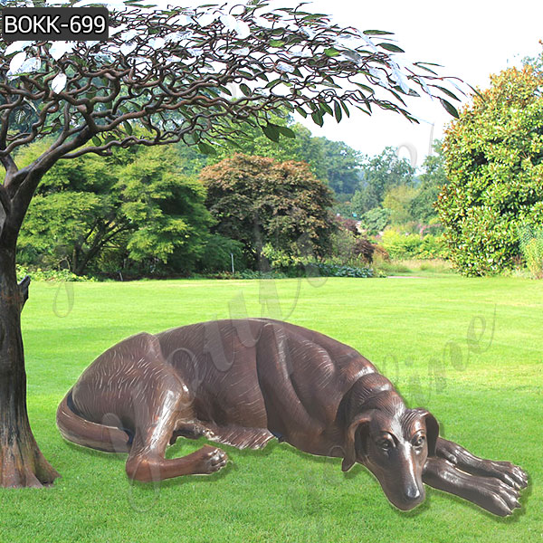 bronze dog sculpture-2