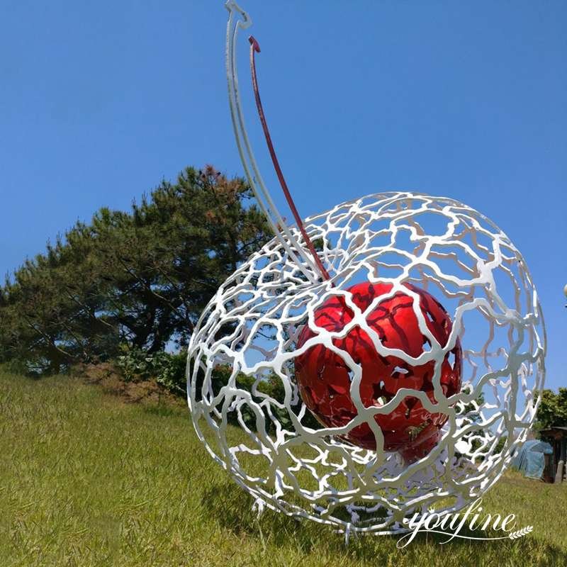 Large Red Cherry Sculpture -YouFine Sculpture (2)