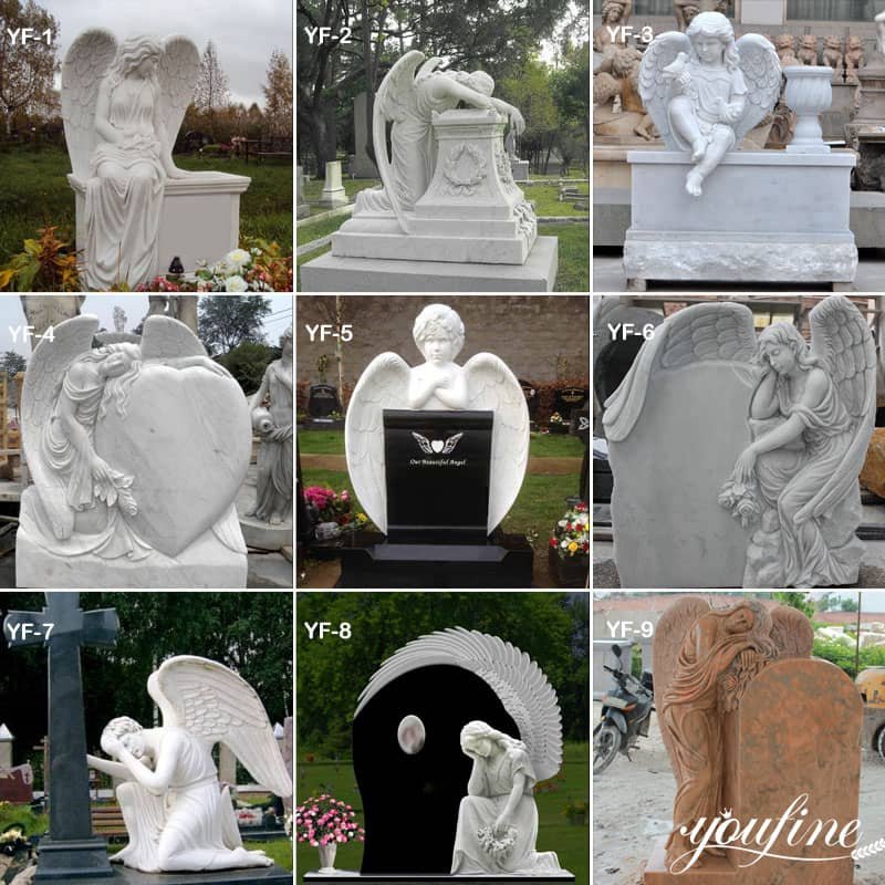 black granite tombstone- YouFine Sculpture