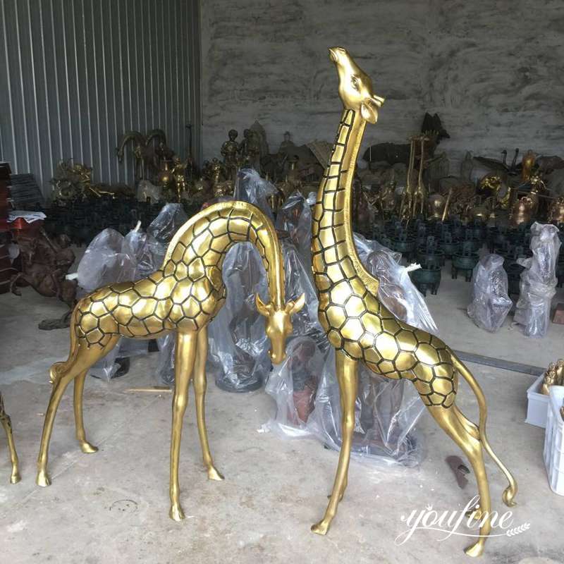 Bronze Giraffe Statue - YouFine Sculpture (1)