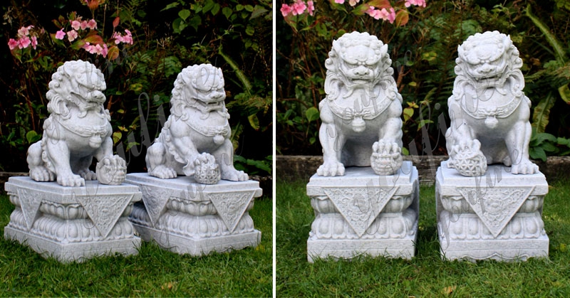 life size foo dog front building outdoor guardian lion statue for sale for China factory_副本