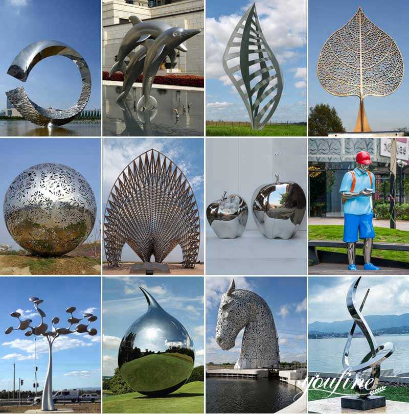 Outdoor abstract metal sculpture - YouFine Sculpture