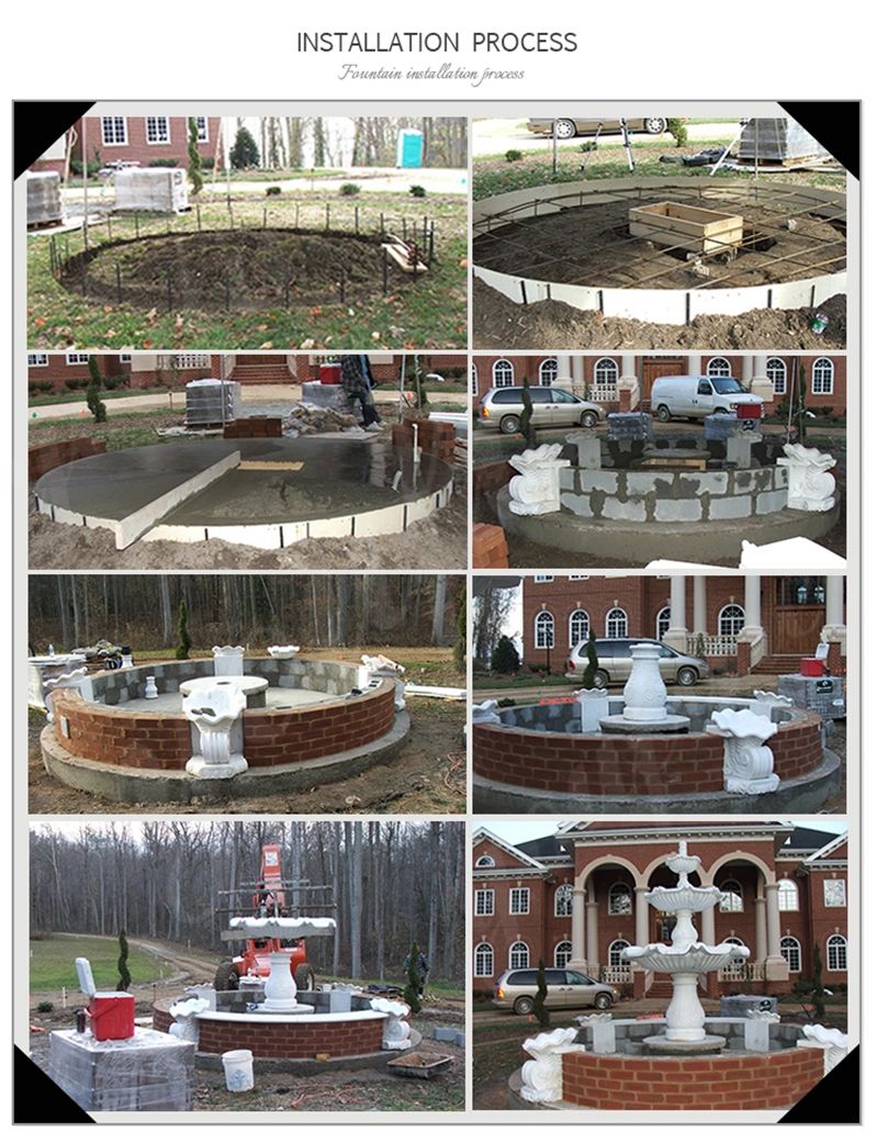 marble fountain installation