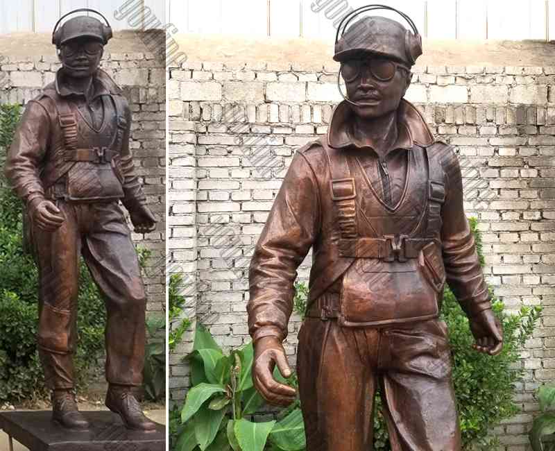 Custom Madetuskegee Airmen Statue Monument Replica Life Size Bronze Statue Commission for Our American Friend for Sale