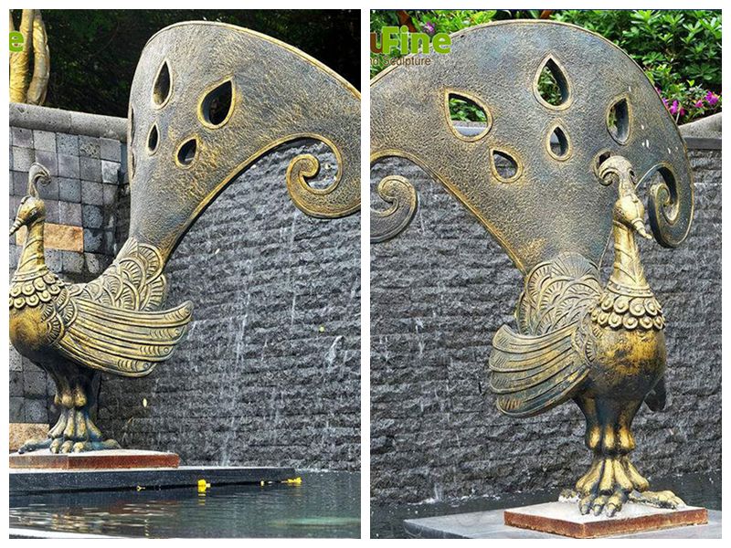 Peacock statue for sale