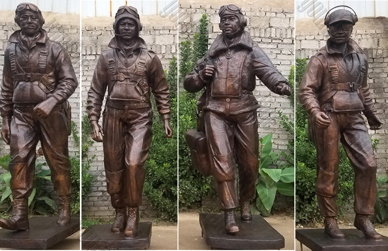 Custom Made Madetuskegee Airmen Statue Monument Replica Life Size Bronze Statues Commission