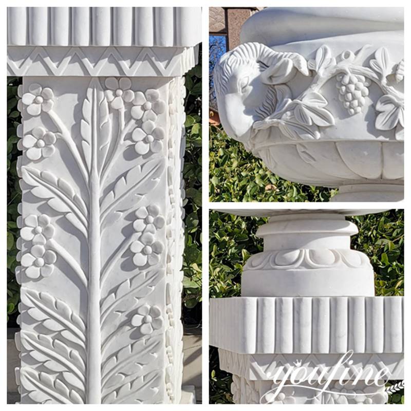 white marble planter - YouFine Sculpture