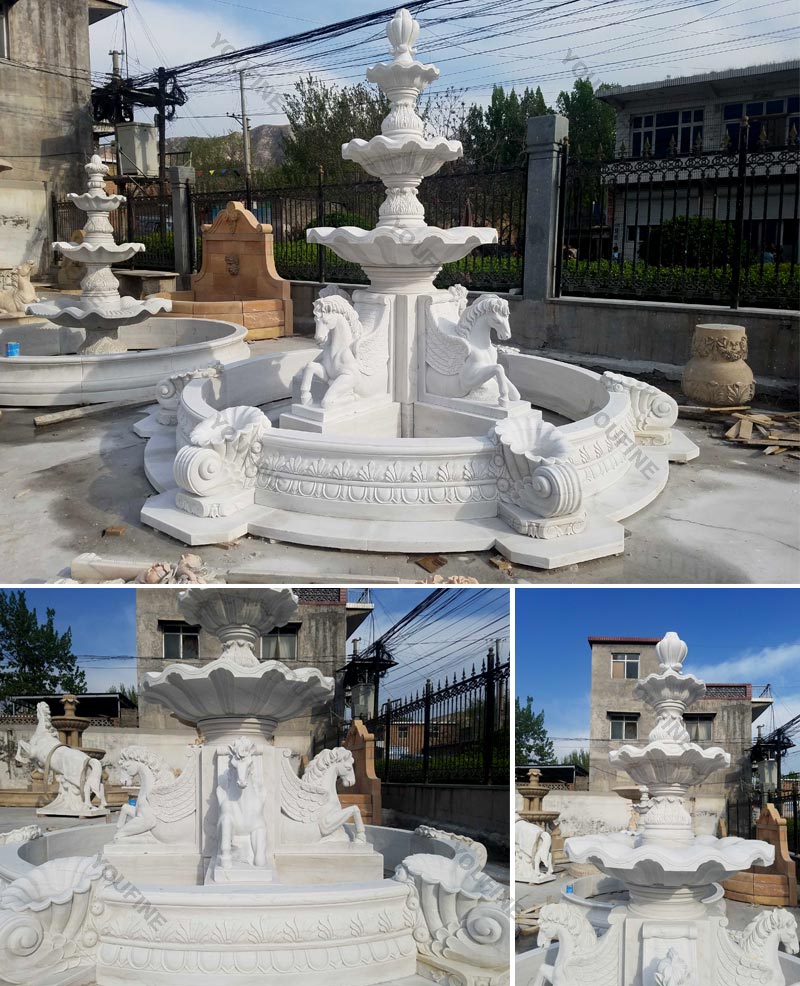 outdoor-garden-pure-white-3-tier-water-fountain-with-horse-designs-for-sale