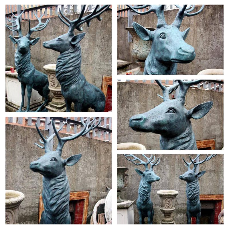 christmas reindeer statue,