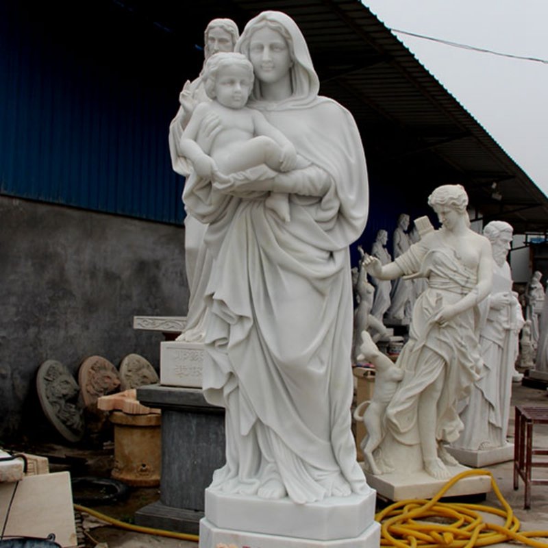 life size virgin mary with baby statue for sale_副本