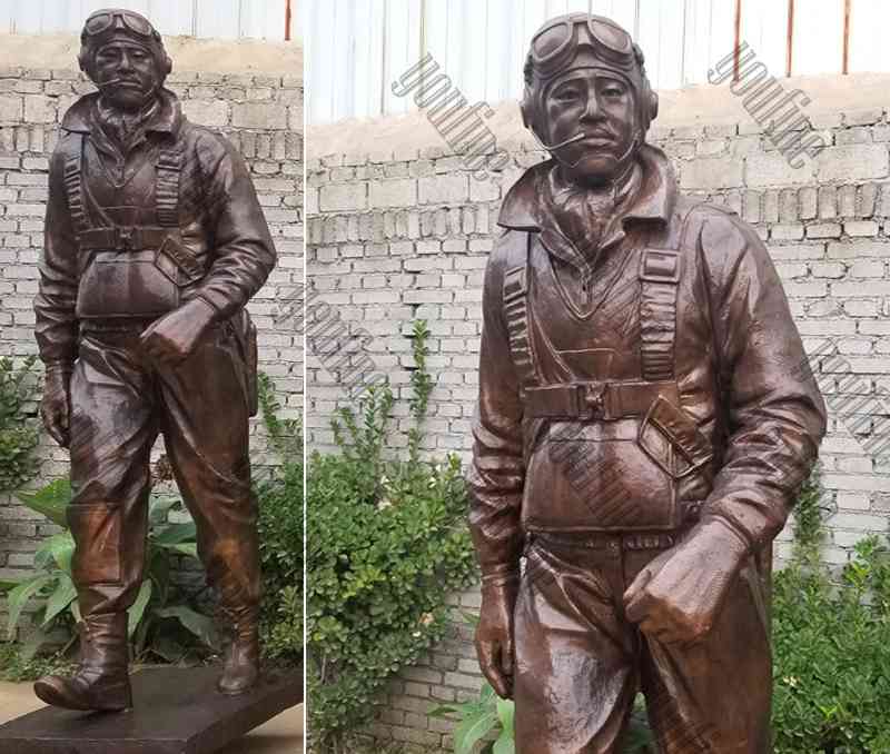 Custom Made Madetuskegee Airmen Statue Monument Replicas Life Size Bronze Statue Commission for Our American Friend for Sale
