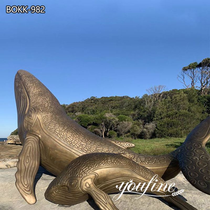 Large Bronze Whale Sculpture Outdoor Decor for Sale BOKK-982 (1)