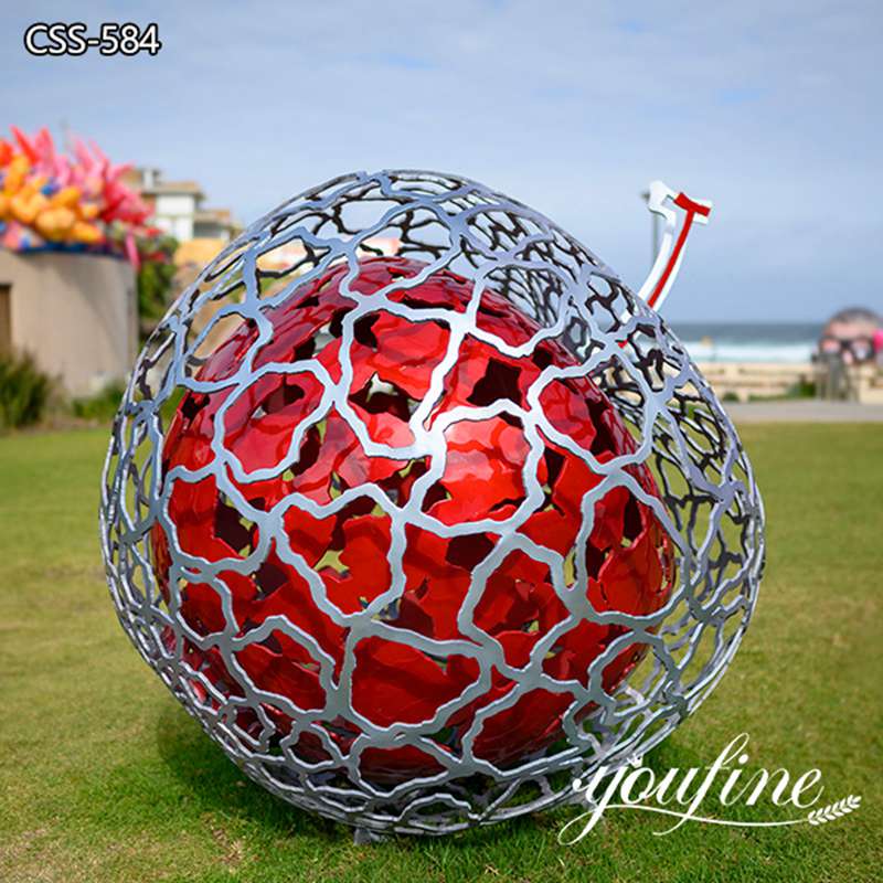 High Quality Large Red Cherry Sculpture Lawn Decor for Sale CSS-584 (2)