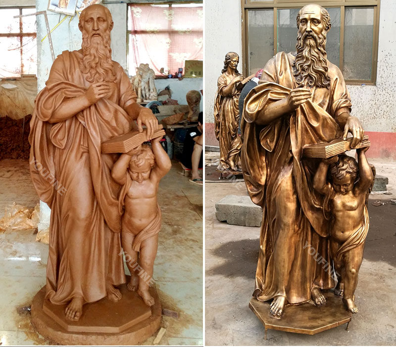 Clay model and bronze casting religious garden figure statues for sale