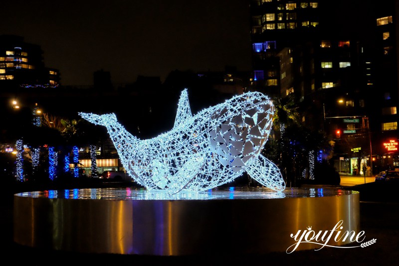 Metal Whale Sculpture- YouFine Sculpture (2)