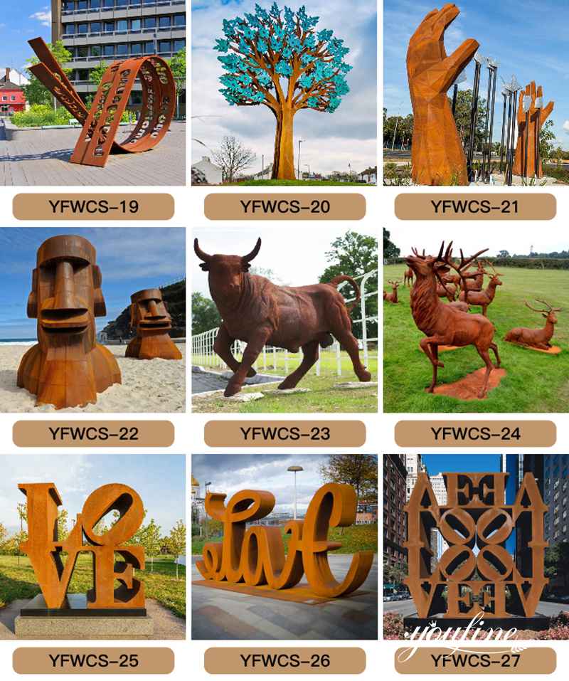 rusty garden sculpture- YouFine Sculpture
