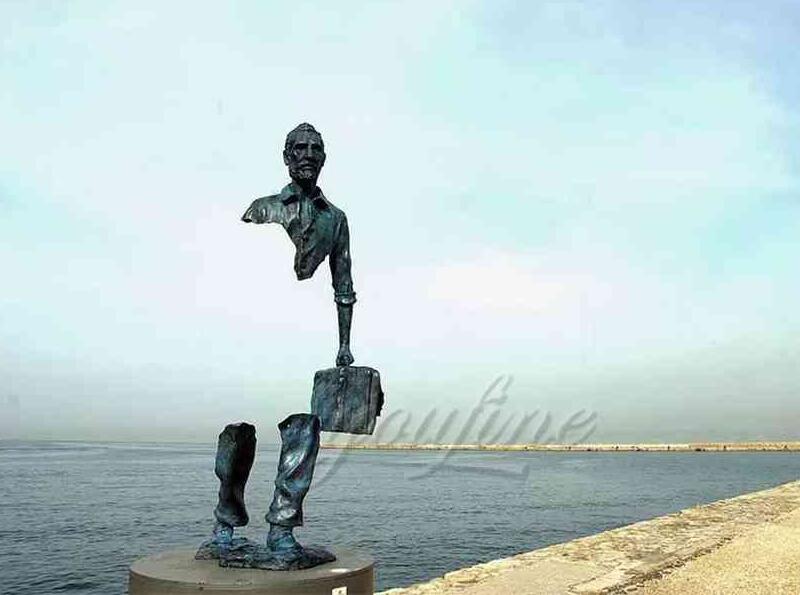 abstract bronze traveler sculpture for sale