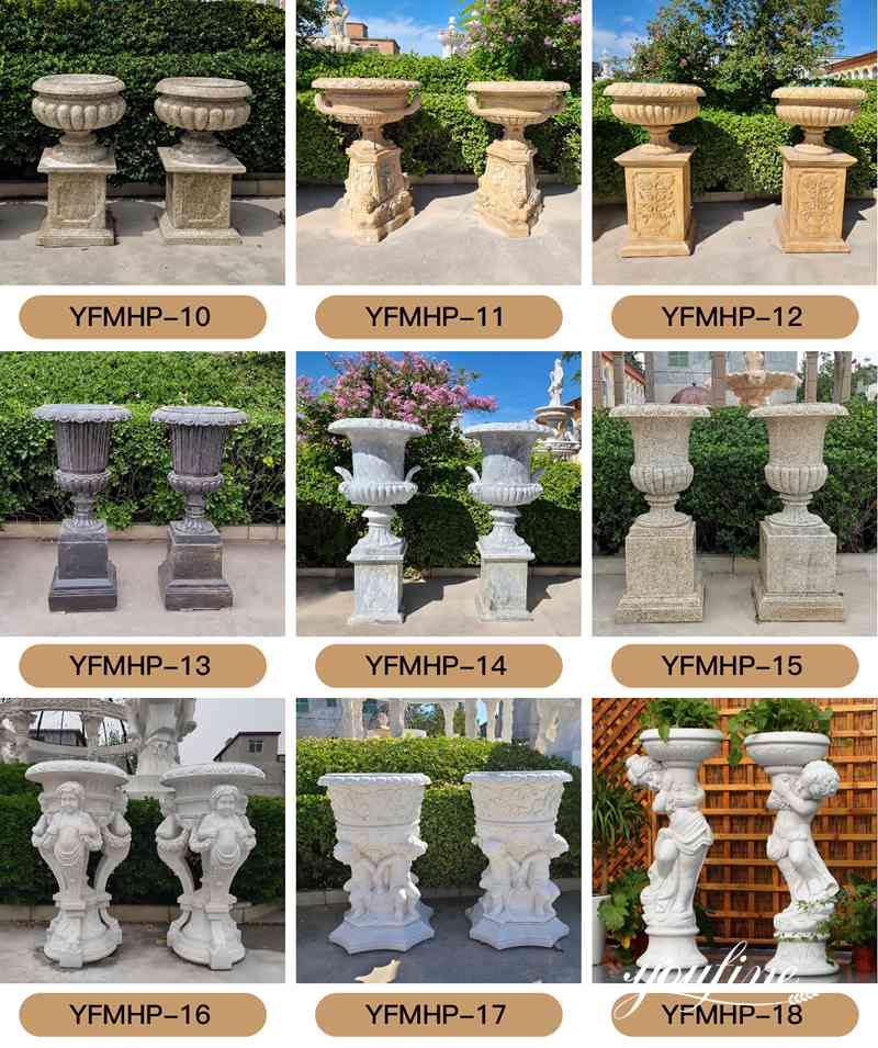 marble plant pot outdoor - YouFine Sculpture (2)