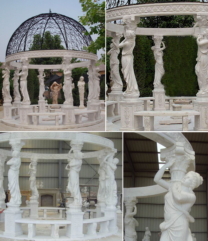 cheap high quality Egyptian  marble pavilion gazebo designs for wedding ceremony decorations for sale