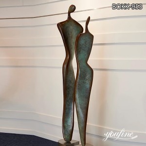Modern Bronze Sculpture Abstract Double Figure for Sale  BOKK-953