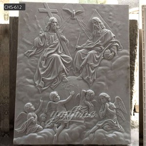  » Church wall decor holy family marble carving relief sculpture CHS-612