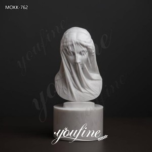 Veiled Vestal Virgin Statue Strazza Lady Marble Sculpture for MOKK-762