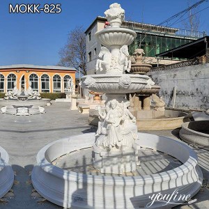 » Natural White Marble Water Fountain for Garden for Sale MOKK-825