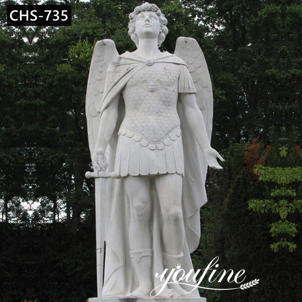  » Life Size Marble Archangel Michael Statue Garden Decor for Sale CHS-735 Featured Image