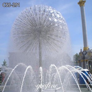 Large Stainless Steel Dandelion Sculpture Fountain for Park