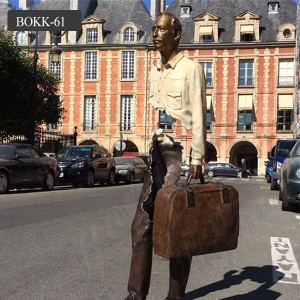  » Famous abstract human bronze statue bruno catalano sculpture with bag for sale BOKK-61