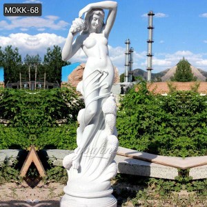  » Beautiful hand carved white marble lady statue for sale MOKK-68