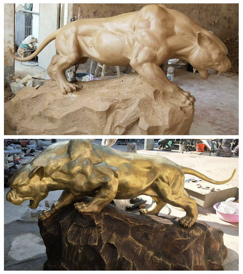 1:1 clay model for bronze Leopard statue-YouFine
