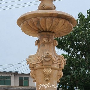  » Large Outdoor Marble Water Fountain With Horse Statues for Sale MOKK-738