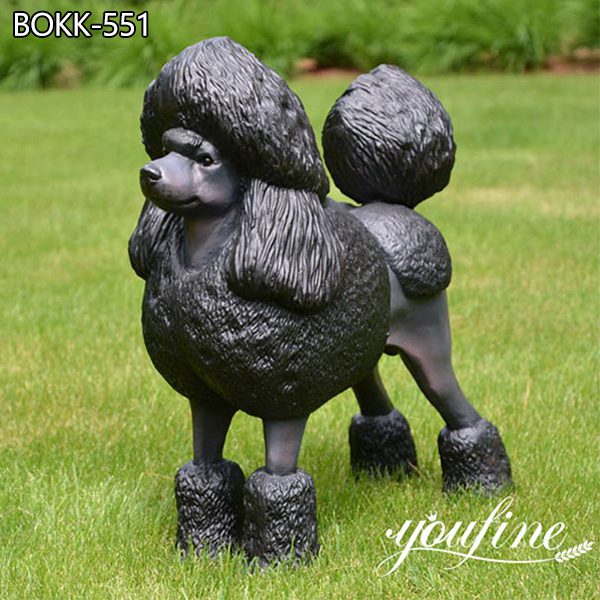 Fine Cast Bronze Poodle Sculpture Outdoor Decor Manufacturer BOKK-551