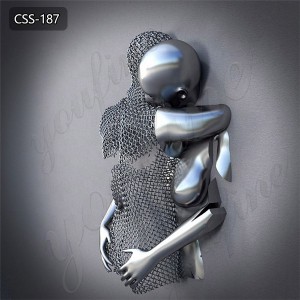  » Modern Metal Art Love Design Stainless Steel Human Body Wall Sculpture for Sale CSS-187