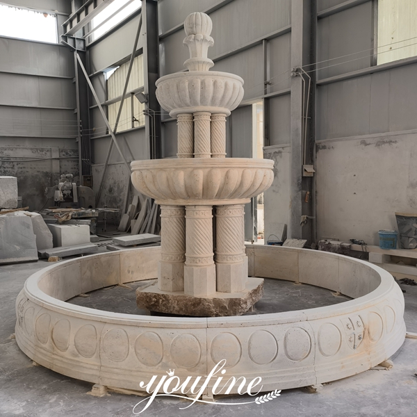 High Quality Outdoor Tiered Water Fountain with Pillars Design for Sale MF-01