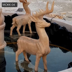  » Light red marble yard decoration tiered water fountain for sale MOKK-04