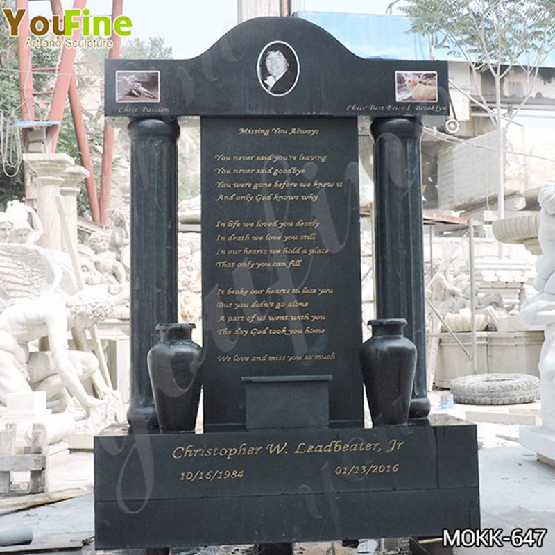  » First-class Quality Black Marble Headstone Art Design Factory Supply MOKK-647 Featured Image