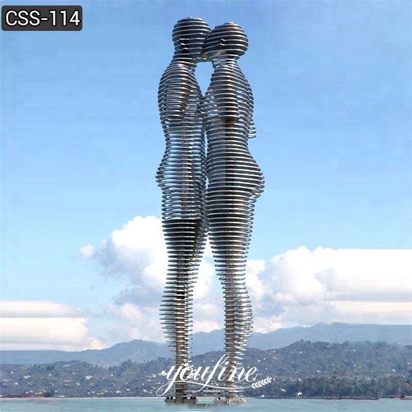 Large Abstract Stainless Steel Man and Woman Kinetic Sculpture for Sale CSS-114