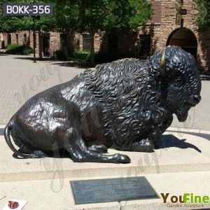  » Large Size Bronze Bison Sculpture Animal Decor for Sale BOKK-356